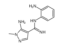 3-amino-4-[N(o-aminophenyl)amidino]-2-methylpyrazole结构式