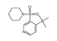 trimethyl-(3-piperidin-1-ylsulfonylpyridin-4-yl)silane结构式