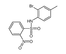 N-(2-bromo-4-methylphenyl)-2-nitrobenzenesulfonamide结构式