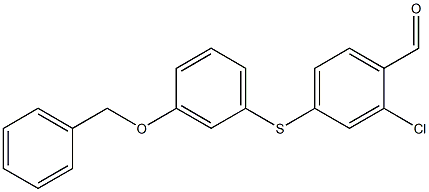 4-((3-(benzyloxy)phenyl)thio)-2-chlorobenzaldehyde Structure