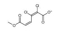 2,3-dichloro-6-methoxy-6-oxohexa-2,4-dienoate结构式