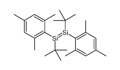 tert-butyl-[tert-butyl-(2,4,6-trimethylphenyl)silylidene]-(2,4,6-trimethylphenyl)silane Structure