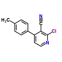 2-Chloro-4-(4-methylphenyl)nicotinonitrile structure