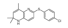 6-(4-chlorophenyl)sulfanyl-2,2,4-trimethyl-1H-1,5-naphthyridine结构式