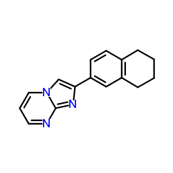 2-(5,6,7,8-Tetrahydro-2-naphthalenyl)imidazo[1,2-a]pyrimidine结构式