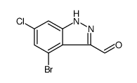 4-Bromo-6-chloro-1H-indazole-3-carbaldehyde structure