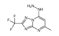 7-Hydrazinyl-5-methyl-2-(trifluoromethyl)[1,2,4]triazolo[1,5-a]pyrimidine结构式