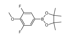 3,5-Difluoro-4-Methoxybenzeneboronic acid pinacol ester结构式