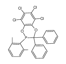5,6,7,8-Tetrachloro-2-(2,6-dimethyl-phenyl)-3,3-diphenyl-2,3-dihydro-benzo[1,4,2]dioxaphosphinine Structure