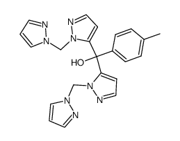 Bis-(2-pyrazol-1-ylmethyl-2H-pyrazol-3-yl)-p-tolyl-methanol Structure
