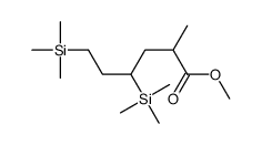 methyl 2-methyl-4,6-bis(trimethylsilyl)hexanoate结构式