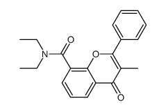 3-methylflavone-8-carboxylic acid N,N-diethylamide Structure