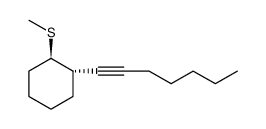 Cyclohexane, 1-(1-heptyn-1-yl)-2-(methylthio)-, (1R,2S)-rel Structure