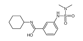 N-cyclohexyl-3-(dimethylsulfamoylamino)benzamide结构式