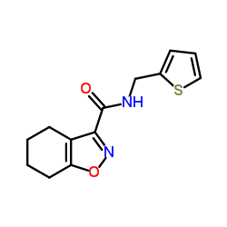 N-(2-Thienylmethyl)-4,5,6,7-tetrahydro-1,2-benzoxazole-3-carboxamide结构式