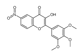 3-Hydroxy-6-nitro-2-(3,4,5-trimethoxyphenyl)-4H-chromen-4-one结构式
