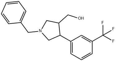 (反式-1-苄基-4-(3-(三氟甲基)苯基)吡咯烷-3-基)甲醇结构式