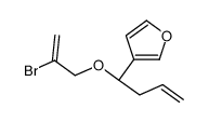 3-[(1R)-1-(2-bromoprop-2-enoxy)but-3-enyl]furan Structure