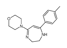 4-[7-(4-methylphenyl)-2,3-dihydro-1H-1,4-diazepin-5-yl]morpholine结构式