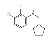 3-chloro-N-(cyclopentylmethyl)-2-fluoroaniline Structure