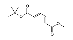 6-O-tert-butyl 1-O-methyl hexa-2,4-dienedioate结构式