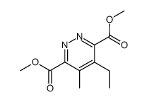 3,6-dicarbomethoxy-4-ethyl-5-methyl-1,2-diazine结构式