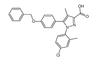 5-[4-(benzyloxy)phenyl]-1-(4-chloro-2-methylphenyl)-4-methyl-1H-pyrazole-3-carboxylic acid Structure