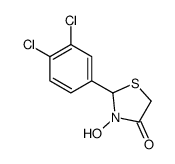 2-(3,4-dichlorophenyl)-3-hydroxy-1,3-thiazolidin-4-one结构式