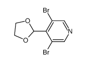 3,5-Dibromo-4-(1,3-dioxolan-2-yl)pyridine Structure