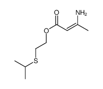 2-propan-2-ylsulfanylethyl 3-aminobut-2-enoate结构式