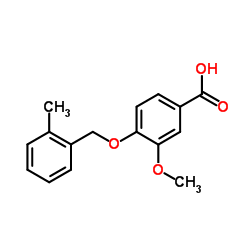 3-Methoxy-4-[(2-methylbenzyl)oxy]benzoic acid结构式