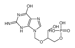 9-(1,3-dihydroxy-2-propoxymethyl)-GMP structure