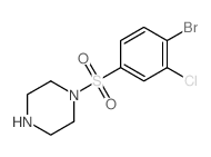 1-[(4-Bromo-3-chlorophenyl)sulfonyl]piperazine结构式