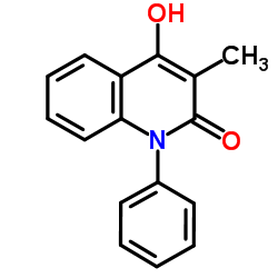 4-Hydroxy-3-methyl-1-phenyl-2(1H)-quinolinone结构式