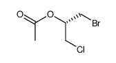 (S)-1-bromo-3-chloro-2-propyl acetate结构式