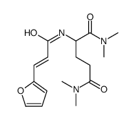 2-[[(E)-3-(furan-2-yl)prop-2-enoyl]amino]-N,N,N',N'-tetramethylpentanediamide结构式