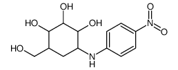 4-(hydroxymethyl)-6-(4-nitroanilino)cyclohexane-1,2,3-triol结构式