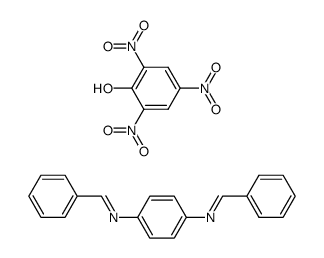 N,N'-Bis-[1-phenyl-meth-(E)-ylidene]-benzene-1,4-diamine; compound with picric acid Structure