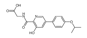 {[3-Hydroxy-5-(4-isopropoxyphenyl)pyridine-2-carbonyl]amino}-acetic acid结构式