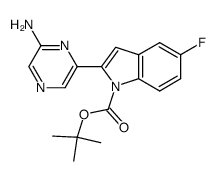 tert-butyl 2-(6-aminopyrazin-2-yl)-5-fluoro-1H-indole-1-carboxylate结构式