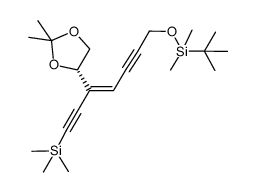 (Z)-1-t-butyldimethylsilyloxy-5-trimethylsilylethynyl-6,7-isopropylidenedioxy-hept-4-en-2-yne Structure