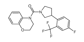 (2,3-dihydrobenzo[1,4]oxazin-4-yl)[3-(4-fluoro-2-(trifluoromethyl)phenyl)pyrrolidin-1-yl]methanone Structure