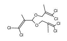 3,3-dichloro-2-methyl-acrylaldehyde-[bis-(3,3-dichloro-2-methyl-allyl)-acetal]结构式