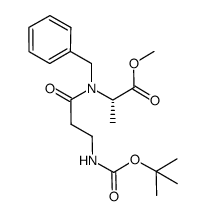 methyl N-tert-butoxycarbony-L-β-alanyl-N-benzyl-alaninate Structure