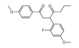 3-(2-fluoro-4-methoxyphenyl)-1-(4-methoxyphenyl)heptane-1,4-dione结构式