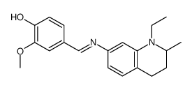4-{[(E)-1-Ethyl-2-methyl-1,2,3,4-tetrahydro-quinolin-7-ylimino]-methyl}-2-methoxy-phenol结构式