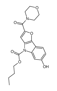 6-Hydroxy-2-(morpholine-4-carbonyl)-furo[3,2-b]indole-4-carboxylic acid butyl ester Structure