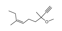 3-Methoxy-3.7-dimethyl-nonen-(6)-in-(1)结构式