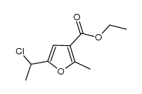 ethyl 5-(1-chloroethyl)-2-methylfuran-3-carboxylate结构式