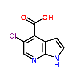 5-氯-1H-吡咯并[2,3-b]吡啶-4-羧酸结构式